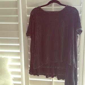 Free People Circle in the Sands Tee Black